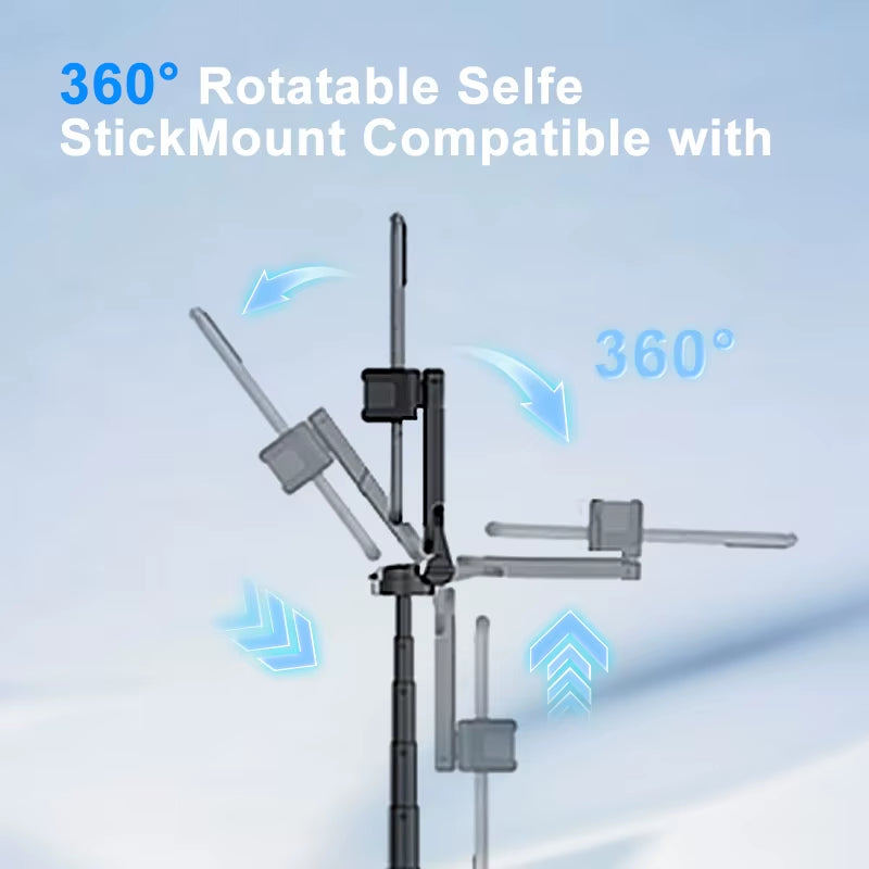 New Upgrade Pocket Selfie Stick Four-Corner Stand with Rechargeable Bluetooth Remote Foldable Phone Holder for Iphone Android